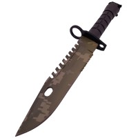 Cutit de vanatoare   Jungle Camo, verde, 32.5 cm, teaca inclusa