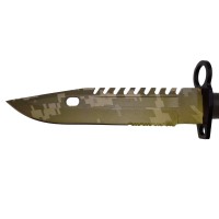 Cutit de vanatoare   Jungle Camo, verde, 32.5 cm, teaca inclusa