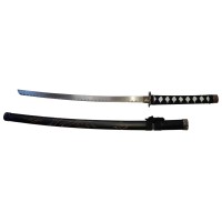Set 3 sabii decorative, Katane, panoplie, Ninja Warrior, metal, 83 cm, teaca inclusa Set 3 sabii decorative, Katane, panoplie, Ninja Warrior, metal, 83 cm, teaca inclusa