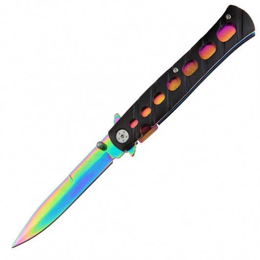 Briceag de buzunar Rainbow Destiny, 22.5 cm, otel inoxidabil, multicolor Briceag de buzunar Rainbow Destiny, 22.5 cm, otel inoxidabil, multicolor