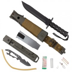 Cutit de vanatoare Last Survivor, multifunctional, negru 35 cm, teaca inclusa Cutit de vanatoare Last Survivor, multifunctional, negru 35 cm, teaca inclusa