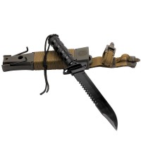 Cutit de vanatoare   Last Survivor, multifunctional, negru 35 cm, teaca inclusa
