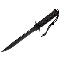Cutit de vanatoare   Last Survivor, multifunctional, negru 35 cm, teaca inclusa