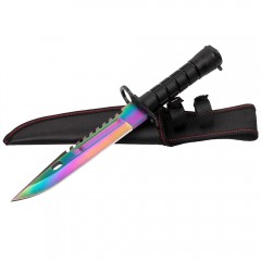 Cutit de vanatoare   Rainbow Spirit, multicolor, 32.5 cm, teaca inclusa