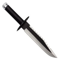 Cutit de vanatoare   First Blood, negru, 35 cm, teaca inclusa
