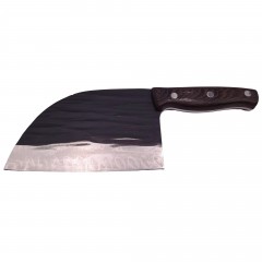Cutit tip satar , lucrat manual, Wave Blade, 30 cm, otel inoxidabil, 680 g, negru