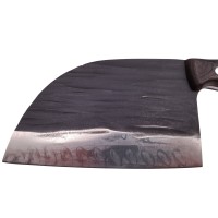 Cutit tip satar , lucrat manual, Wave Blade, 30 cm, otel inoxidabil, 680 g, negru