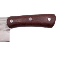 Cutit tip satar , lucrat manual, Japan Buredo, 25.5 cm, otel inoxidabil, 220 g, maro, te