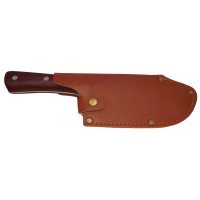 Cutit tip satar , lucrat manual, Japan Buredo, 25.5 cm, otel inoxidabil, 220 g, maro, te