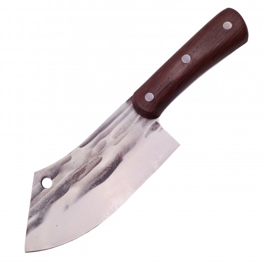 Cutitul bucatarului , lucrat manual, Japan Tamashi, 25 cm, otel inoxidabil, 220 g, maro