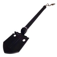 Lopata multifunctionala , Camper Society, 8 in 1, otel inoxidabil, 47 cm, negru