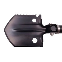 Lopata multifunctionala , Camper Society, 8 in 1, otel inoxidabil, 47 cm, negru