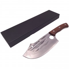 Cutit tip satar , lucrat manual, Spiritual Blade, 28 cm, otel inoxidabil, 300 g, maro