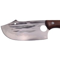 Cutit tip satar , lucrat manual, Spiritual Blade, 28 cm, otel inoxidabil, 300 g, maro