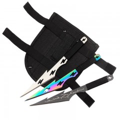 Set 3 cutite de aruncat IdeallStore®, Light of Zeus, 21 cm