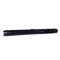 Baston electrosoc si lanterna , Police X8, metalic, 35 cm, negru, acumulator inclus