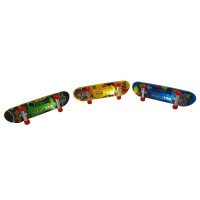 Set mini Skateboard  , Fingerboard Light, LED, 9.5 cm, multicolor