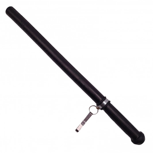Tonfa autoaparare , Police Force, cauciuc, 50 cm, negru, agatatoare inclusa