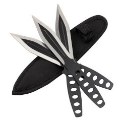 Set 3 cutite de aruncat   , Ballistic Blades, 22.5 cm, negru, husa inclusa