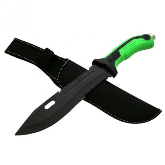 Cutit de vanatoare   Spike Trap, 32 cm, otel inoxidabil, negru