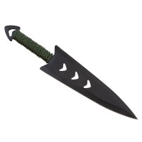 Set sase cutite de aruncat  , Army Fury, otel inoxidabil, 16.5 cm, negru