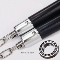 Nunceag-nunchucku   , cauciuc, prindere lant, negru, 30 cm