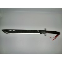 Sabie de vanatoare DEPOX®, Wrath Blade, maner lemn, 69 cm, teaca cadou