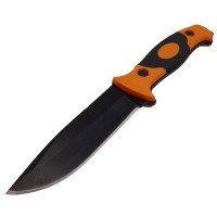 Cutit de vanatoare   Survival King, 21.5 cm, otel inoxidabil, portocaliu, husa inclusa