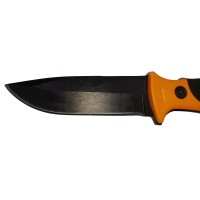 Cutit de vanatoare   Survival King, 21.5 cm, otel inoxidabil, portocaliu, husa inclusa