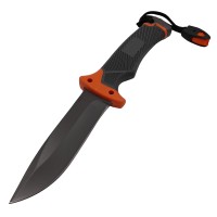 Cutit de vanatoare   Survival King, 25 cm, otel inoxidabil, portocaliu, husa inclusa