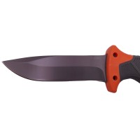 Cutit de vanatoare   Survival King, 25 cm, otel inoxidabil, portocaliu, husa inclusa