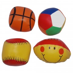 Set 4 mingi de copii   , spuma poliuretanica, 140 g, multicolor