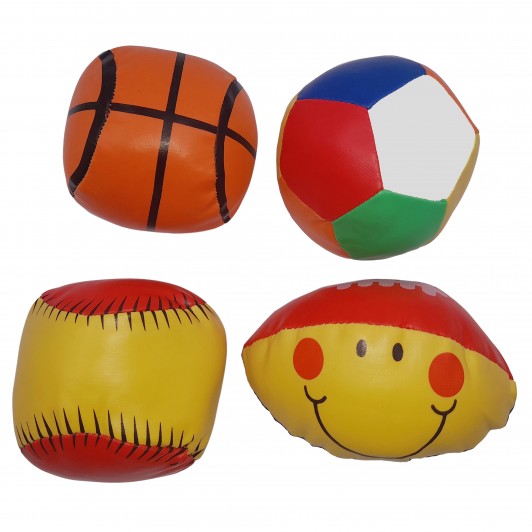 Set 4 mingi de copii   , spuma poliuretanica, 140 g, multicolor