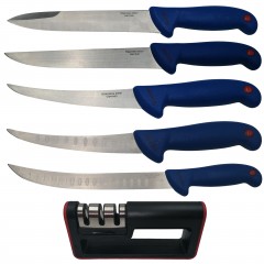 Set de macelarie , injunghiat, filetat, cutitul bucatarului si ascutitoare, otel inoxida