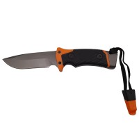 Cutit de vanatoare   Survival Blade, 20.5 cm, otel inoxidabil, portocaliu, husa inclusa