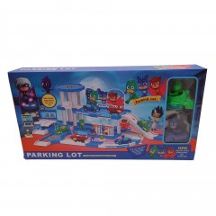 Set eroi in pijamale circuit cu garaj 319  , multicolor, 51.5 cm
