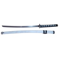 Set 3 sabii decorative, Katane, panoplie, Ninja Warrior, metal, 83 cm, teaca inclusa
