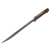 Cutit de vanatoare   Wood Specialist, 40.5 cm, otel inoxidabil, maro, husa inclusa