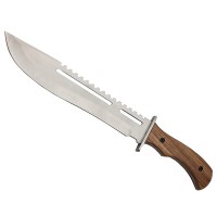 Cutit de vanatoare   Wood Specialist, 40.5 cm, otel inoxidabil, maro, husa inclusa
