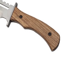 Cutit de vanatoare   Wood Specialist, 40.5 cm, otel inoxidabil, maro, husa inclusa