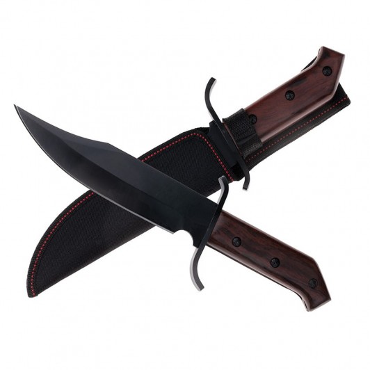 Cutit de vanatoare   Pilgrim Dagger, 33 cm, otel inoxidabil, negru, husa inclusa