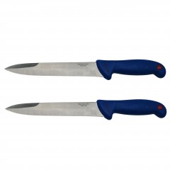Set doua cutite de injunghiat , Chef's Blade, otel inoxidabil, 32 cm, albastru