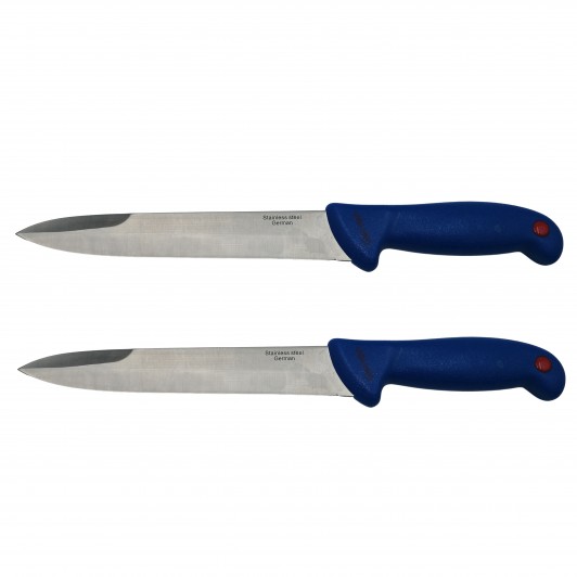 Set doua cutite de injunghiat , Chef's Blade, otel inoxidabil, 32 cm, albastru