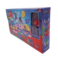 Set eroi in pijamale circuit cu garaj 233  , multicolor, 55 cm