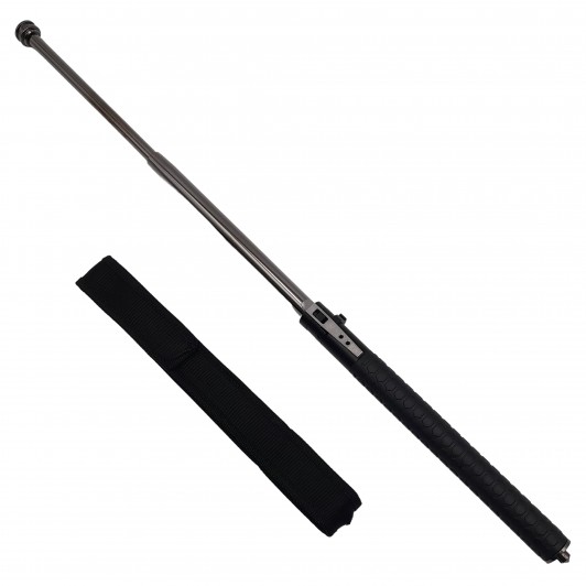 Baston telescopic automatic , Defence Guardian, 65 cm, siguranta integrata, negru