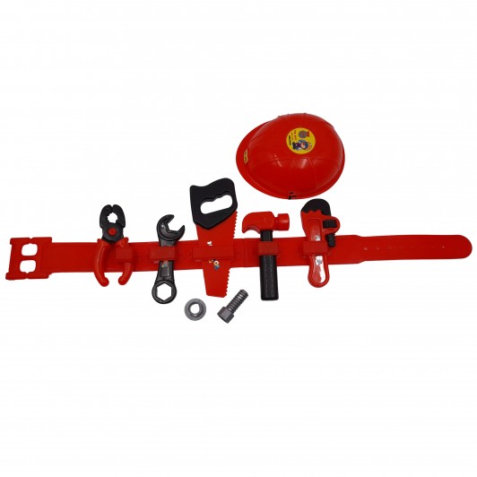 Set scule de jucarie  , Working Belt, plastic, 75 cm, rosu