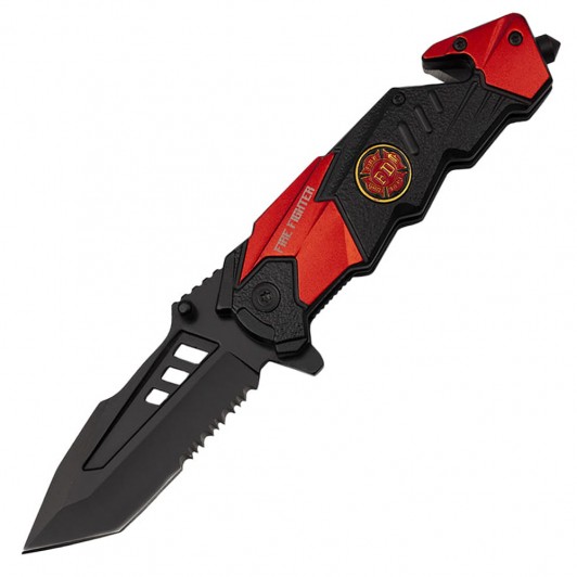 Briceag de vanatoare Fire Fighter, 21 cm, otel inoxidabil, negru, husa inclusa Briceag de vanatoare Fire Fighter, 21 cm, otel inoxidabil, negru, husa inclusa