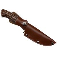 Cutit de vanatoare Bone Density, 21 cm, argintiu, teaca piele Cutit de vanatoare Bone Density, 21 cm, argintiu, teaca piele