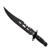 Cutit de vanatoare   Goldur Blade, 36 cm, negru, husa piele, cutit aruncat inclus