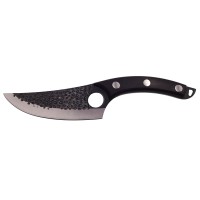 Set doua cutite macelarie  , lucrate manual, Huang Cook, 27.5 cm, negru, teaca piele